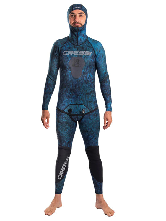 Cressi Tokugawa Pro 3.5mm 2-Piece Wetsuit Mens Front with Hood