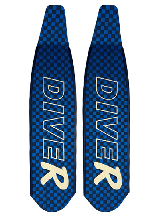 DiveR Freediving Fin Blades Hypetex Blue Knight
