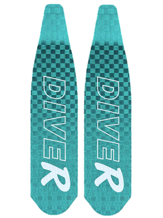 DiveR Freediving Fin Blades Hypetex Teal