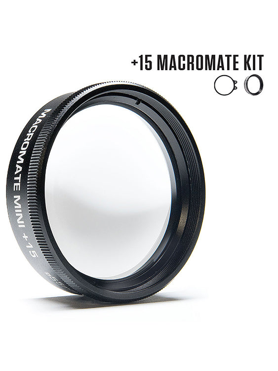 Flip 10+ Pro Package with Dive & Deep FIlters & +15 MacroMate Mini Lens Pro MacroMate Kit