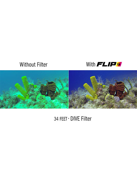 Flip 10+ Pro Package with Dive & Deep FIlters & +15 MacroMate Mini Lens With and Without