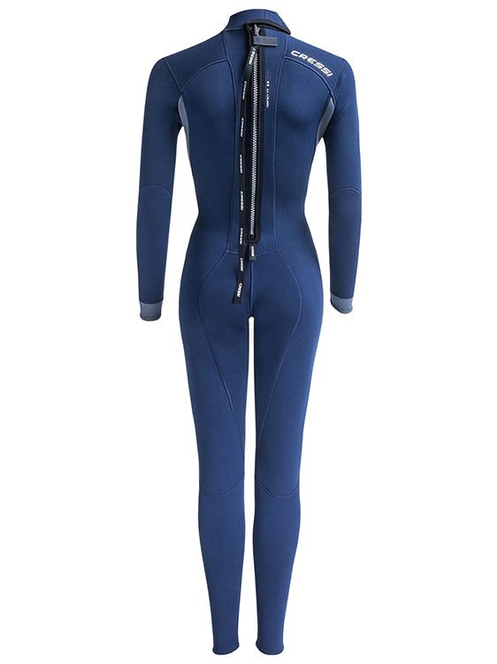 Cressi Fast 3mm Wetsuit Womens Full Suit Back