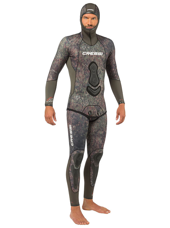 Cressi Seppia 3.5mm 2 Piece Open Cell Wetsuit Mens Front with Hood