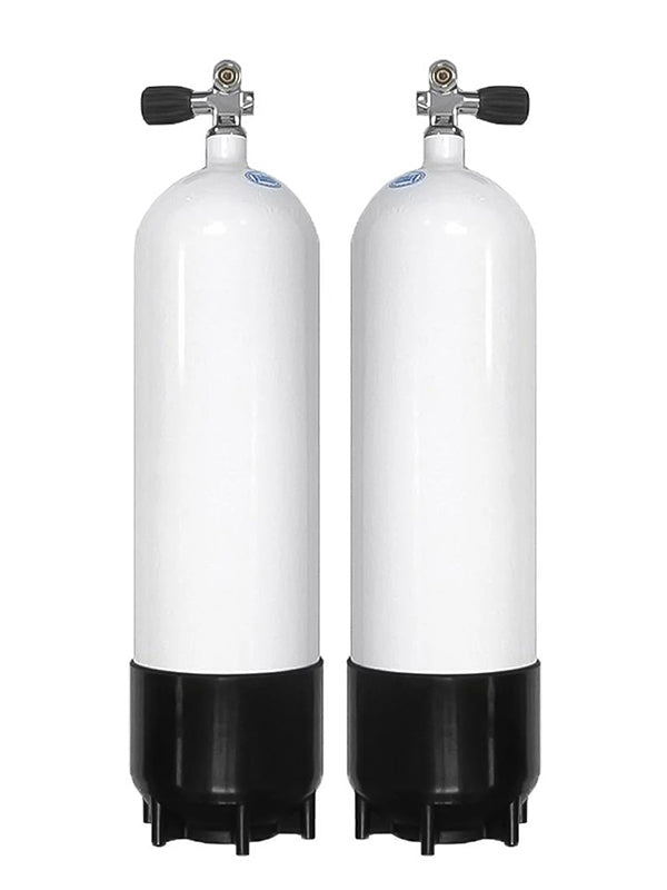 Faber 12.2L Sidemount Tanks w/ L&R Valves (1249) ODG Australia