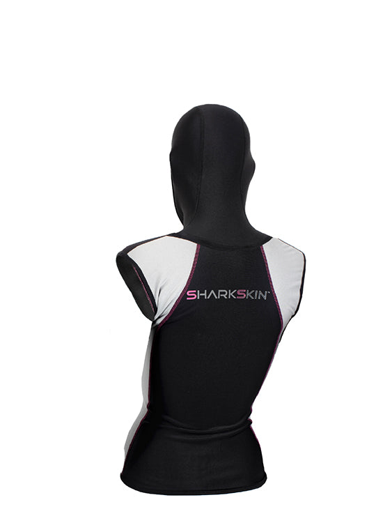 Sharkskin Chillproof Sleeveless Vest with Hood Ladies Back