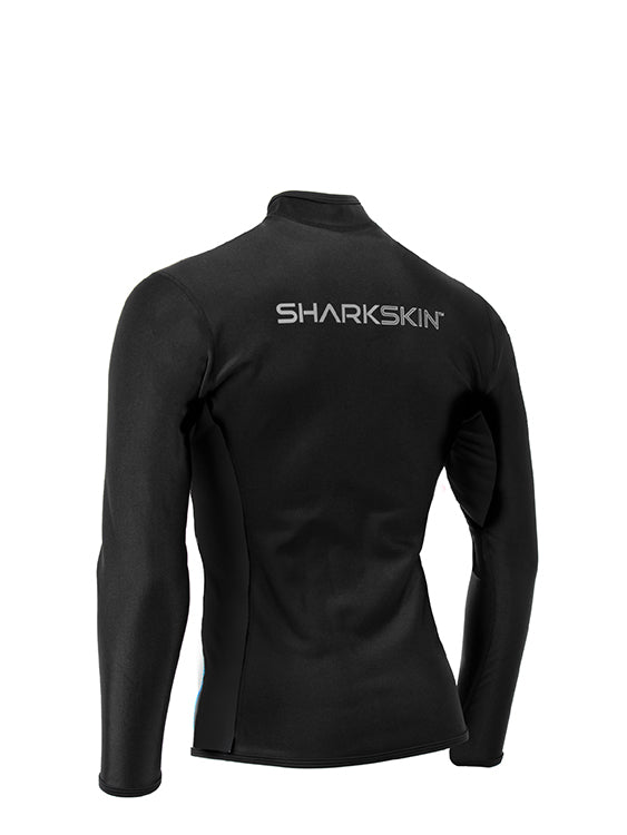 Sharkskin Chillproof Long Sleeve Full Zip Mens Black Back
