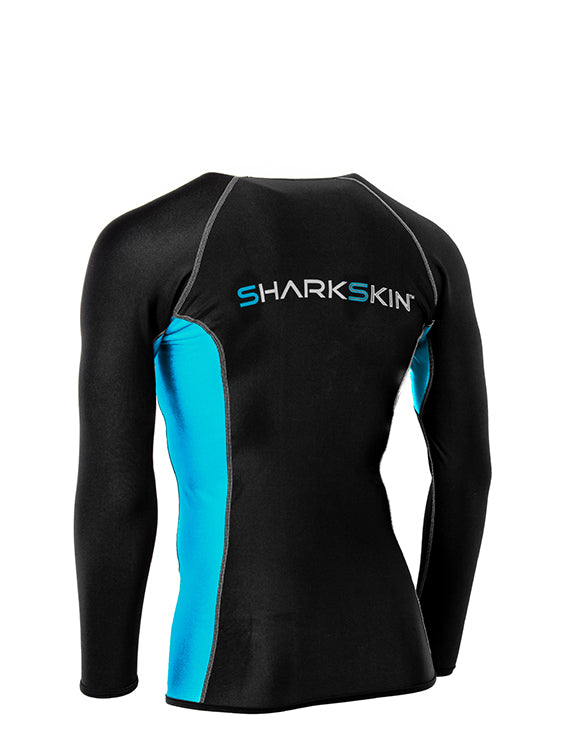 Sharkskin Chillproof Long Sleeve Mens Blue Back