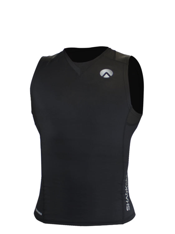 Sharkskin Compression R-Series Sleeveless Vest Mens Black Front
