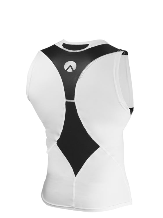 Sharkskin Compression R-Series Sleeveless Vest Mens White Back