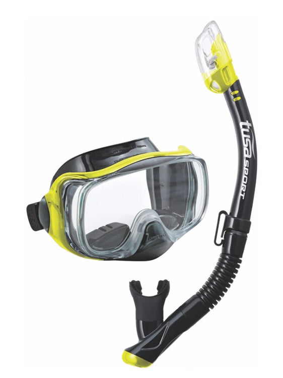 TUSA Sport Imprex 3D Dry Snorkeling Set - Yellow/Black FY/BK