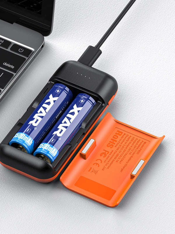 XTAR 18650 Battery Charger with Power Bank Option Charging 
