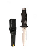 Blue Tang Hydralloy Dive Knife Black with Blunt Tip