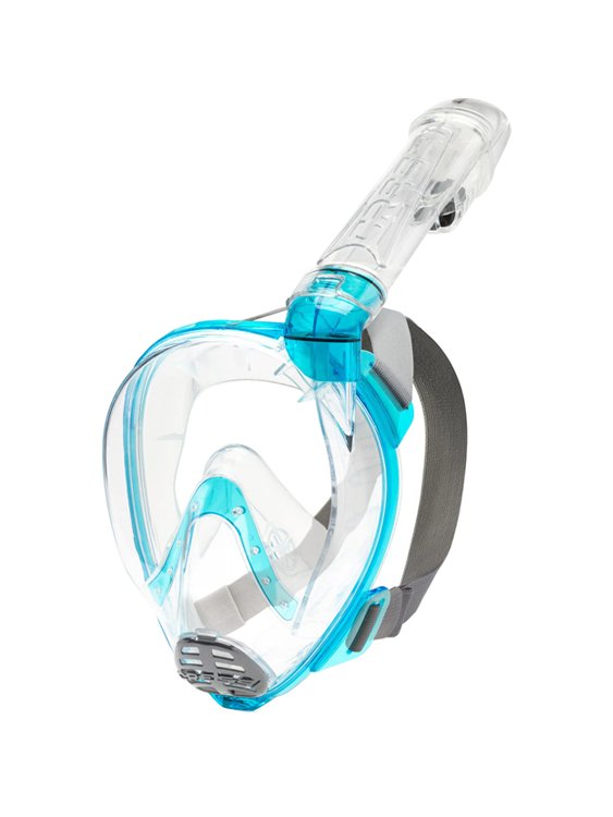 Cressi Baron Full Face Snorkelling Mask Clear Light Blue