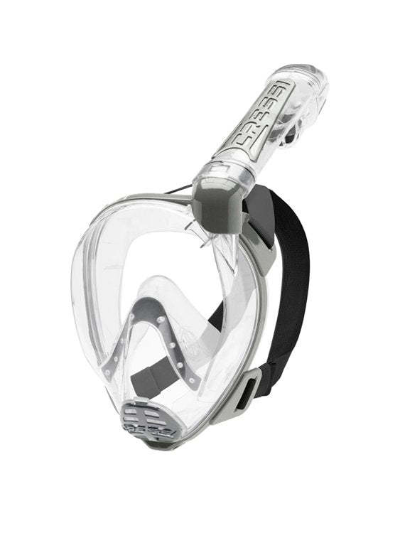 Cressi Duke Full Face Snorkelling Mask Clear Silver