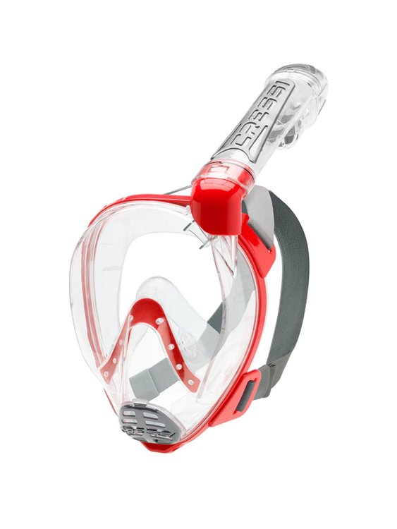 Cressi Duke Full Face Snorkelling Mask Clear Red