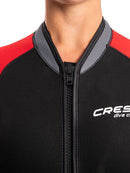 Cressi Endurance 5mm Long Sleeve Shorty Wetsuit Front Zip Detail