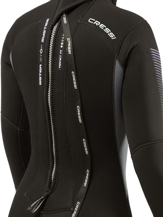 Cressi Fast 7mm Wetsuit Womens Back Detail