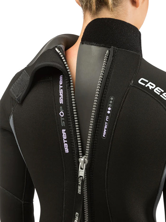 Cressi Fast 7mm Wetsuit Womens Zip Detail