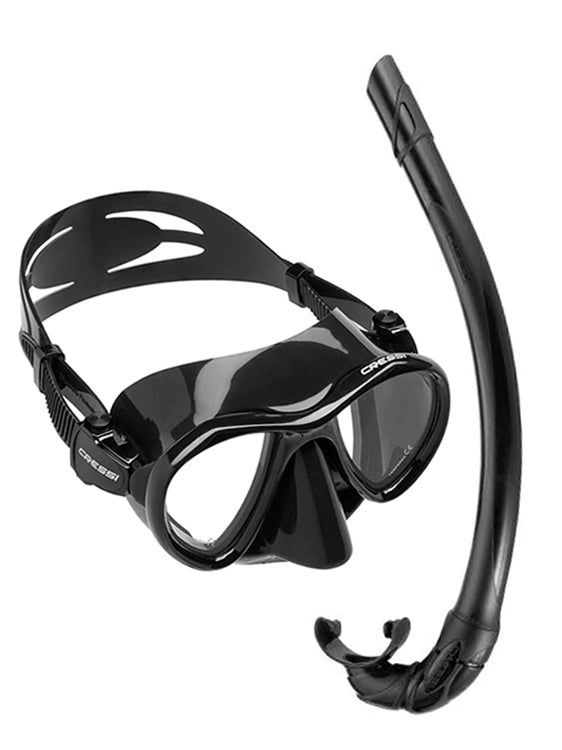 Cressi Metis Corsica Snorkel Set Black