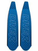 DiveR Freediving Fin Blades - Carbon Innegra Blue