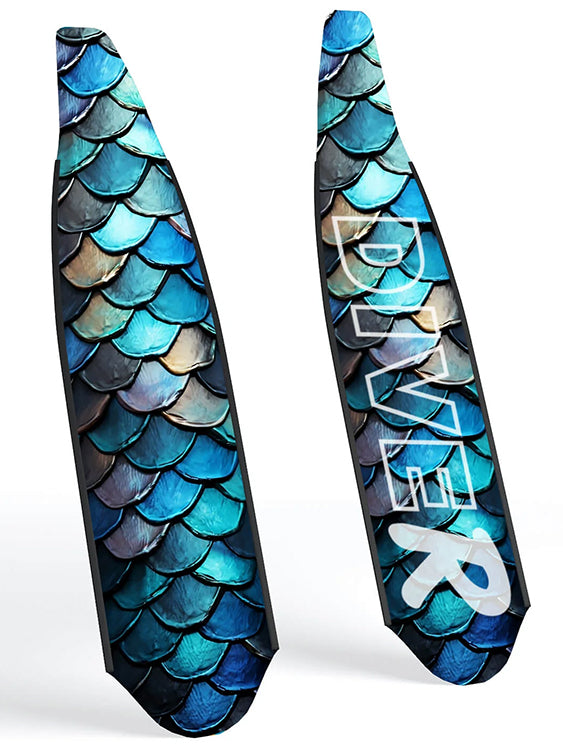 DiveR Freediving Fin Blades - Scale Pair