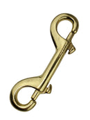Double ended bolt snap brass 10cm