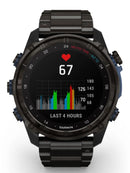 Garmin Descent Mk3i-51mm Carbon DLC Titanium Band Front Heart Rate