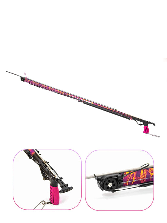 Huntmaster Wigun Aluminium Invert Roller Speargun Camo Series Pink Camo Details