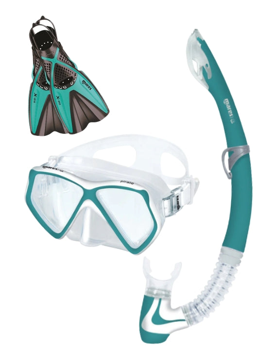 Mares Set X ONE PIRATE Kids Snorkel Set Aqua