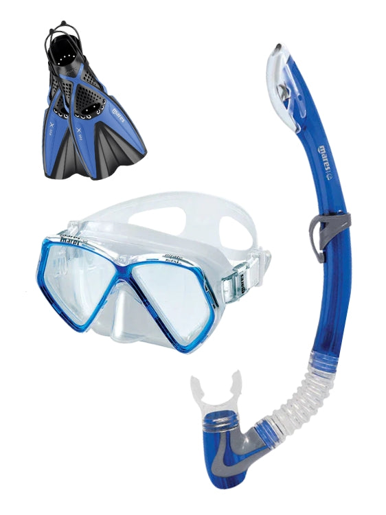 Mares Set X ONE PIRATE Kids Snorkel Set-Blue