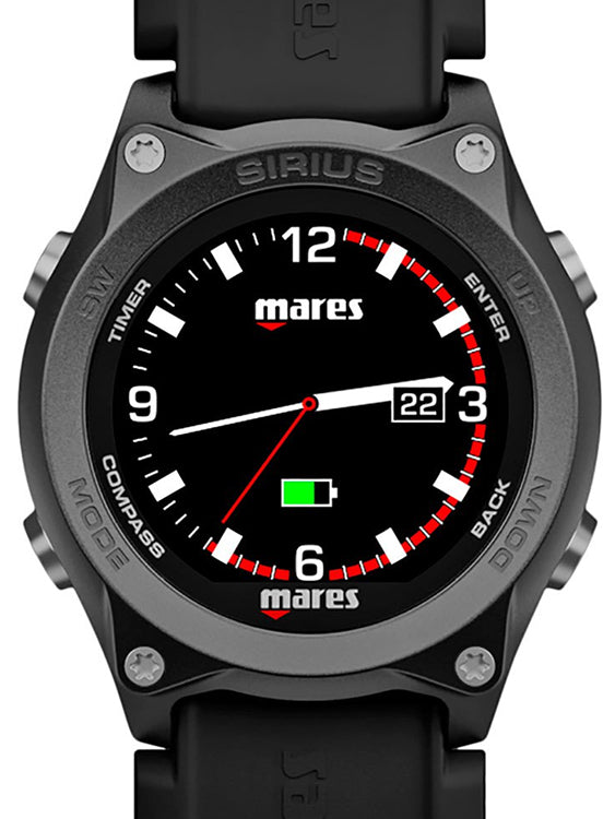 Mares Sirius Dive Computer Analog Watch Face