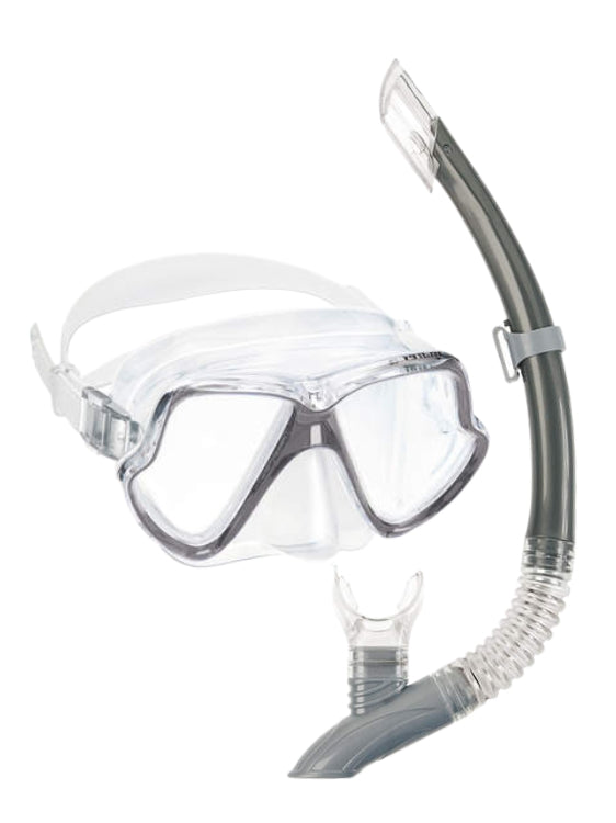Mares Wahoo Snorkel Set Clear Titanium