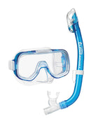 Tusa Mini-Kleio Dry Youth Pro Kids Snorkel Set Clear Blue