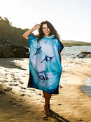 Ocean Armour Manta Poncho Lifestyle Beach Female Front
