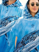 Ocean Armour Poncho Towel Humpback Whale Duo