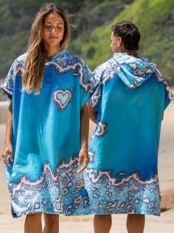 Ocean Armour Reef Love Poncho Front Back