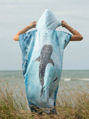 Ocean Armour Whale Shark Poncho Lifestyle Female Back