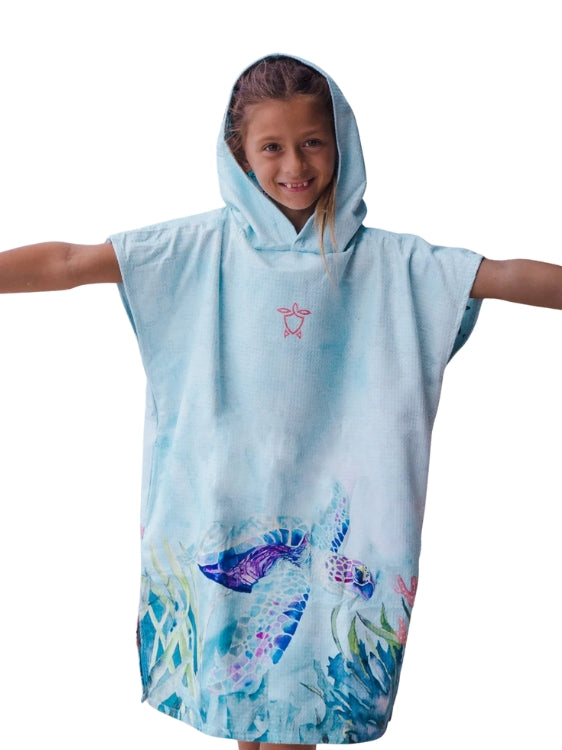 Ocean Armour  Kids Turtle Poncho  4 -9 years-Front