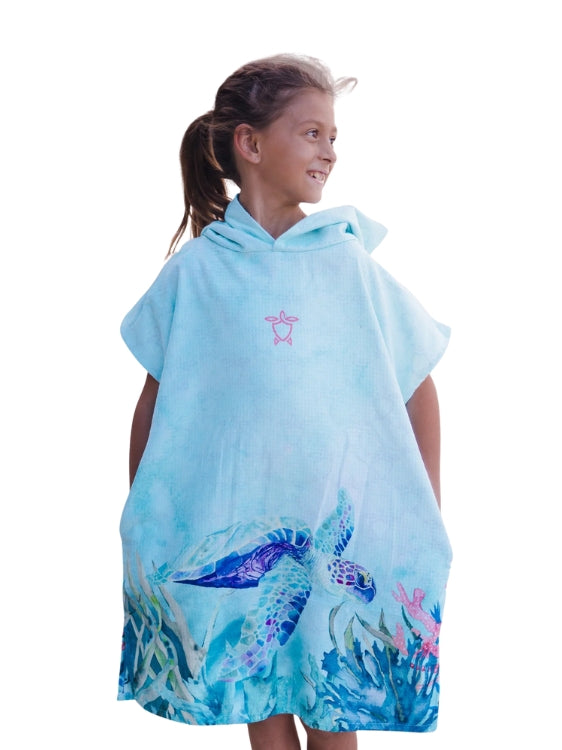 Ocean Armour- Kids Turtle Poncho 4-9 years