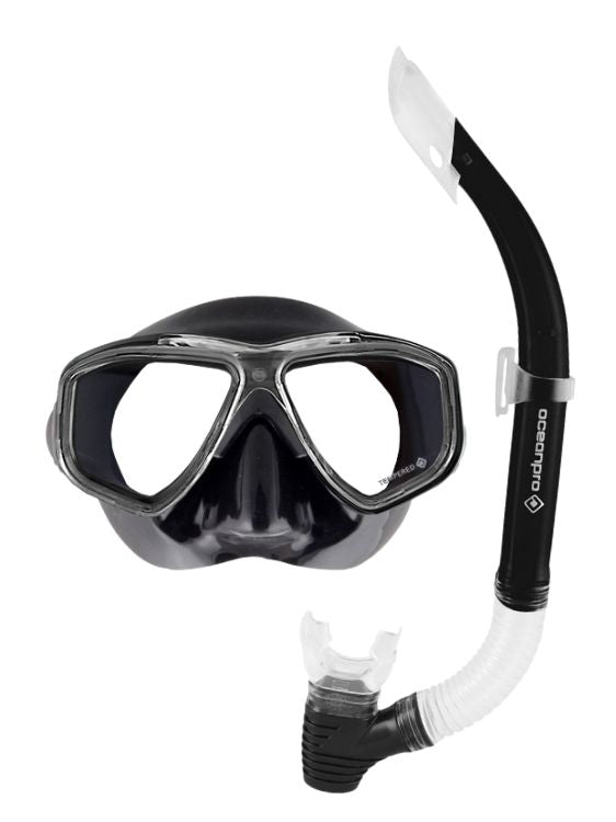Ocean Pro Eclipse Oasis Snorkel Set Black