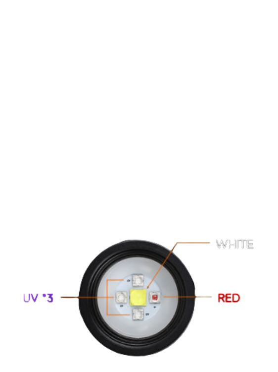 Orcatorch D710V MK2 UV White Red Underwater Video Light