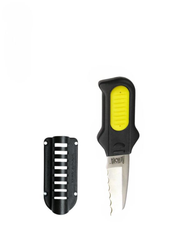 Remora Hydralloy Dive Knife Yellow Black