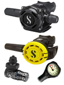 Scubapro Regulator Set: MK25 Evo Black Tech DIN / A700 Carbon / R105 & Free Termo Gauge