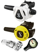 Scubapro Regulator Set: MK11 Evo (DIN or Yoke) / C370 White Edition / Octopus & Free Termo Gauge