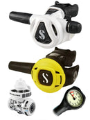 Scubapro Regulator Set: MK11 Evo (DIN or Yoke) / C370 White Edition / Octopus & Free Termo Gauge