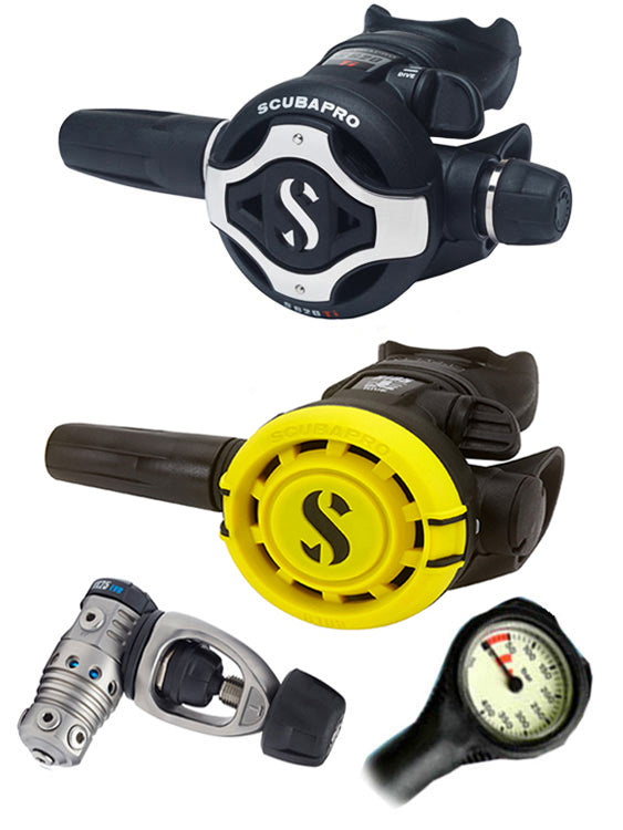 Scubapro Regulator Set: MK25 Evo Titanium Yoke / S620 Titanium / R105 Octopus & Free Termo Gauge