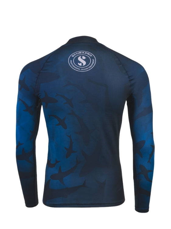 Scubapro Shark T-Flex Long Sleeve Rash Guard UPF 50 – Men Back