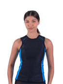Sharkskin Chillproof Ladies Vest Black Blue Front