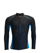 Sharkskin Chillproof Long Sleeve Full Zip Mens Black Blue