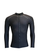 Sharkskin Chillproof Long Sleeve Full Zip Mens Black Front View
